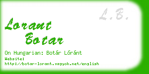 lorant botar business card