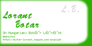 lorant botar business card